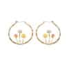 Boho Hoops Trendy Vintage Gold Mushroom Look