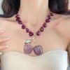 Heart Cherry Necklace Clavicle Chain Niche