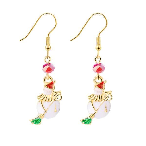 Christmas Creative New Long Oil Drop Earrings Simple