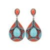 Bead Pattern Resin Water Drop Earrings