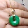 Vacuum Electroplating Emerald Green Dry Green Jade Pendant