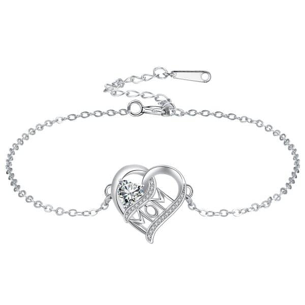 Heart Pendant MOM Bracelet For MOM Ornament
