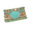 Cut Angle Tianhe Stone Cowhide Woven Bracelet