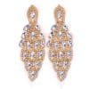 Colorful Crystals Water Drop Earrings Exaggerated Shiny
