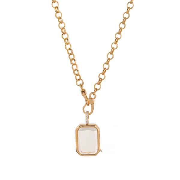 European And American Retro Personalized Glass Box Necklace