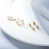 3 Piece Set Of Cold Wind Micro-inlaid Zircon Non-hole Ear Clips