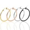 316L Stainless Steel Large Circle Coil Earrings