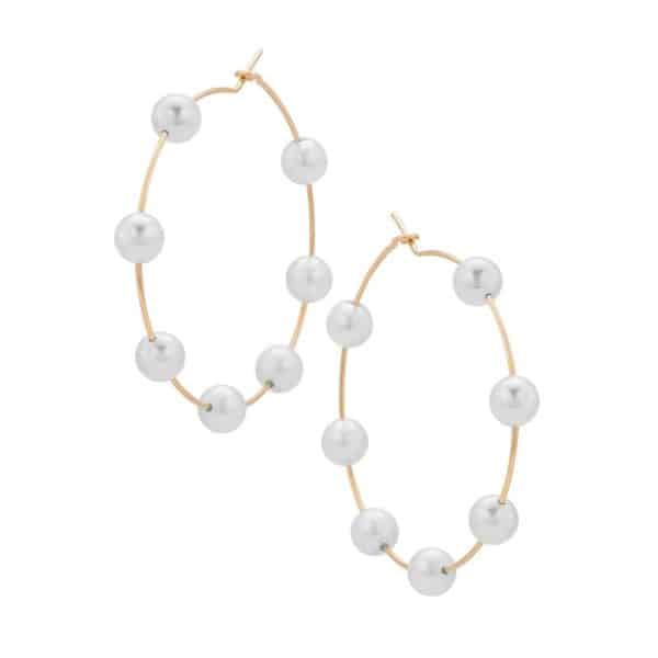 The New Pearl Big Circle Earrings Are Exaggerated