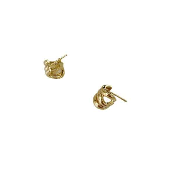 Women's Metal Three-layer Small Circle Ear Studs