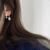 Sweet And Cool Six-piece Earring Set Black Heart