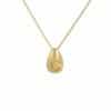 Glossy Water Drop 26 English Letter Pendant Copper-plated Gold Simple Pendant Female