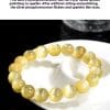 Yellow Golden Dragon Mica Round Beads Bracelet