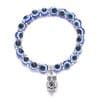 Blue Devil's Eye Bracelet Butterfly Turtle Owl Pendant Resin