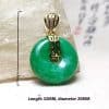 Vacuum Electroplating Emerald Green Dry Green Jade Pendant