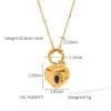 French Style Vintage Court Style Titanium Steel Heart Pendant Necklace For Women