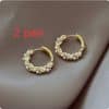 Women's Fashion Temperament Circle Pearl Earrings