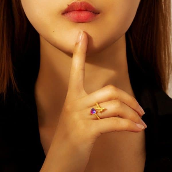 Creative Fashion Letter Love Heart-shaped Ring