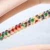 Double-row Color Light Luxury Adjustable Bracelet