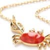 Cute Red Little Crab Element Clavicle Chain