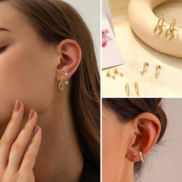 Brass Plating Fashion Phase Buckle Ladies Earring Set