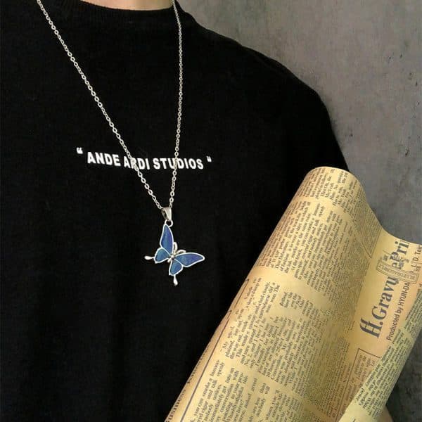 Women's Retro Color-changing Butterfly Necklace