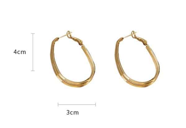 925 Silver Needle Geometric Circle Earrings Retro Temperament Earrings