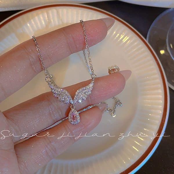 Women's Simple S925 Sterling Silver Fishtail Pendant Necklace