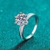 925 Sterling Silver Ring Bridal Bouquet 3 Karat Moissanite Ring