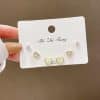Women's Fashion Simple Silver Pin Earrings Set