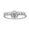 925 Sterling Silver Moissanite Ring Women's Pt950 Gold-plated Vine Winding Light Luxury