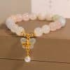 Candy Color Natural Morganite Bracelet Crystal Jade