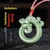 Xinjiang Hetian Jade Greenish White Jade Pendant Twelve Zodiac Dragon Necklace