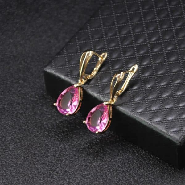 Fashion Rose Gold Temperament Long Tassel Drop Earrings