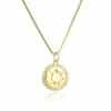 Sun Fire Round Clavicle Chain Necklace Female S925 Sterling Silver