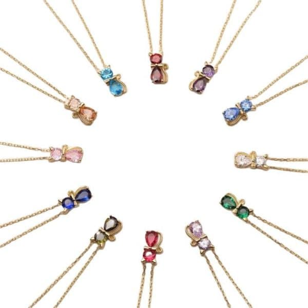 Sweet Fashion Fashionmonger Adorable Pet Kitty Gem Pendant Clavicle Chain