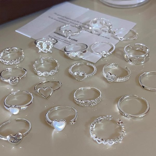 Stylish Adjustable Love Heart-shaped Ring Women