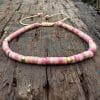 Natural Stone 42 Spacer Glitter Stone Crystal Adjustable Bracelet
