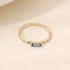 18K Gold White Zircon Ring Simple And Stylish Women
