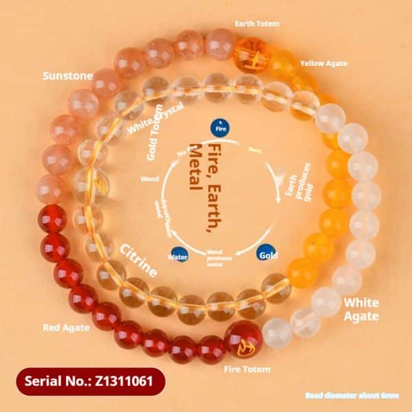 Three-attribute Gold Water Soil Bracelet For Men And Women