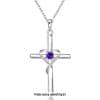 S925 Sterling Silver Cross Frame Pendant Clavicle Chain