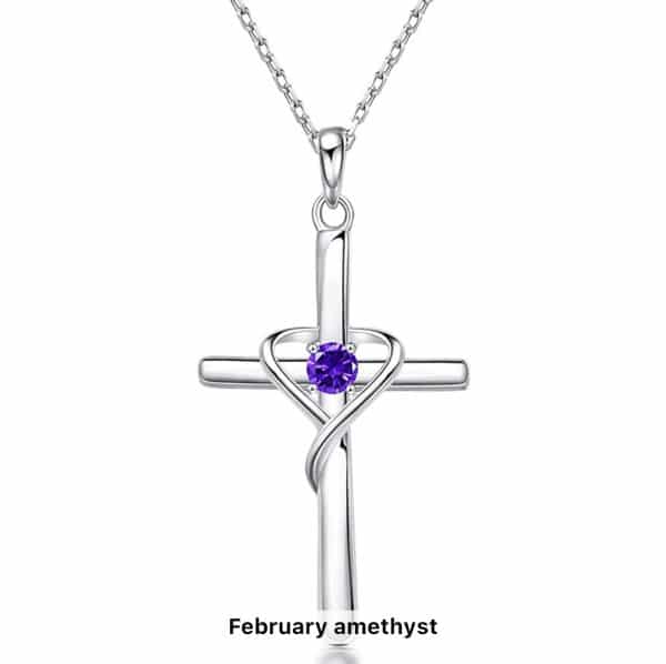 S925 Sterling Silver Cross Frame Pendant Clavicle Chain