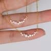 S925 Sterling Silver 14K Gold Plated Smile Necklace For Women
