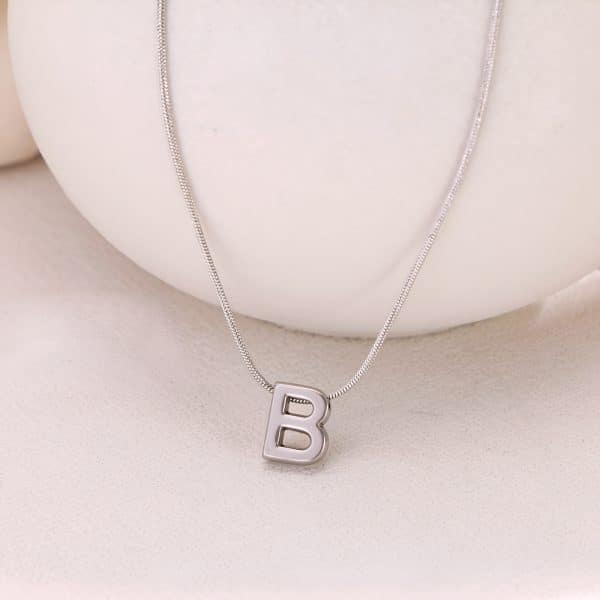 18k Gold Titanium Steel Necklace With 26 English Letters