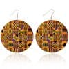Bohemian Set Fashion Color Printing Earrings Exaggerated European And American Trend Simple Style Earrings