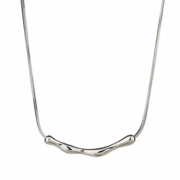 Women's High-grade Irregular Pleated Titanium Steel Necklace