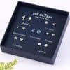 Fashion 925 Silver Needle Asymmetrical Earrings Gift Set