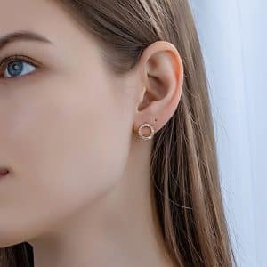 New Simple Circle Ear Studs Super Shiny Elegant