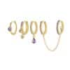 Women's Fashion Stacked Chain Tassel Earring Set