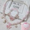 Children's Necklace Jewelry Pearl Bracelet Set