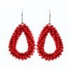 Drop-shaped Glass Crystal Earrings